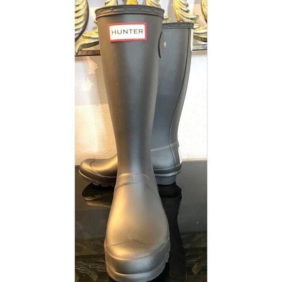Hunter Rain Boots Kids Classic Original Tall Big Kid Size 3G/2B Matte Black NEW - Picture 8 of 10